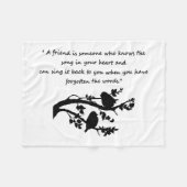 フレンド引用文の歌を私のハート フリースブランケット (正面(横))