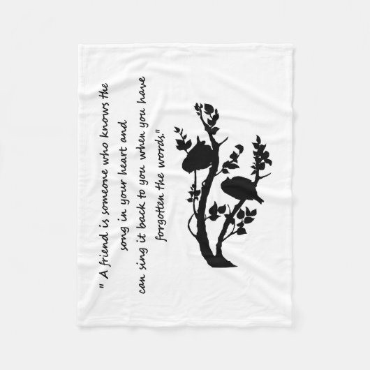 フレンド引用文の歌を私のハート フリースブランケット (正面)