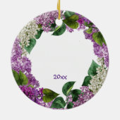 フレンド引用文パープルメイヴライレーフラワーズカスタム セラミックオーナメント (裏面)