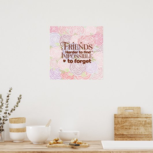 フレンド引用文ポスターはインスタントダウンロード可能 ポスター (キッチン)