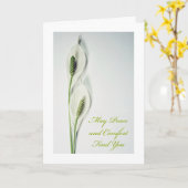 フレンド悔やみや弔慰とPeace Lily in Soft Tones Card カード (黄色い花)