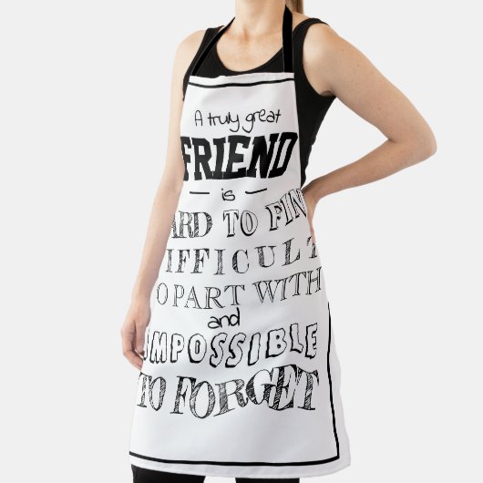 フレンド感謝ありがとうギフトスクリプト白 エプロン (インサイチュ)