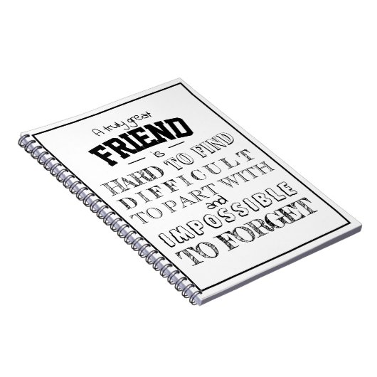 フレンド感謝ありがとうギフトスクリプト白 ノートブック (右側)