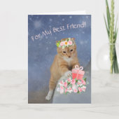 フレンド最高のキットン誕生日 カード (正面)