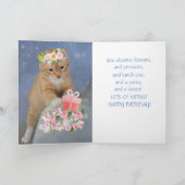 フレンド最高のキットン誕生日 カード (内部)