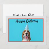 フレンド最高のドッグ写真のハッピーバースデー シーズンカード (正面/裏面)