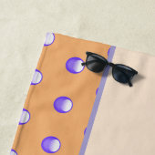 フレンド最高の懇親会ブルーピーチ水玉模様BFF ビーチタオル (インサイチュ)