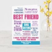 フレンド最高の誕生日引用文 カード (黄色い花)