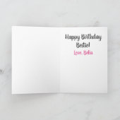 フレンド最高のBFFベスティー誕生日写真 カード (内部)