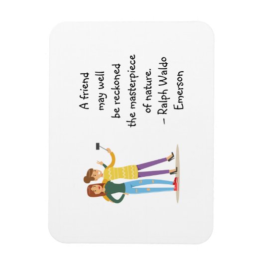 フレンド最高傑作の自然エマーソンキュート引用文 マグネット (縦)