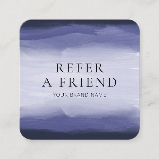 フレンド海軍の水色の美しいスパのロゴを参照 紹介カード (正面)