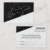 フレンド白黒マーブルビジネスサロン 紹介カード (正面/裏面)