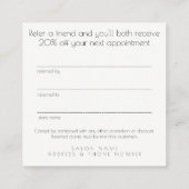 フレンド紹介サロンクライアントカードセットを参照 紹介カード (裏面)