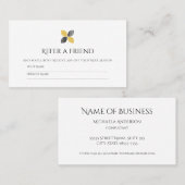 フレンド紹介プロフェッショナルブラック&金ゴールドクローバー 紹介カード (正面/裏面)