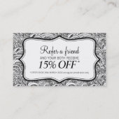 フレンド美しいまたはファッションペイズリーモノを参照 名刺 (正面)