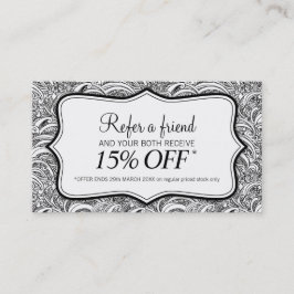 フレンド美しいまたはファッションペイズリーモノを参照 名刺