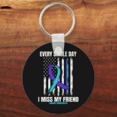 フレンド自殺認識度防止アメリカ国旗 キーホルダー (正面)