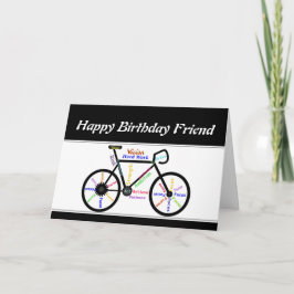 フレンド誕生日やる気を起こさせる自転車サイクリング カード