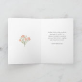 フレンド誕生日ピンクの花柄 カード (内部)