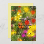 フレンド誕生日フラットグリーティングカード (正面/裏面)