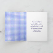 フレンド誕生日ブルーコーンフラワーブーケ カード (内部)