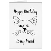 フレンド誕生日ユーモア引用文ウィンクキャットおもしろい (正面)