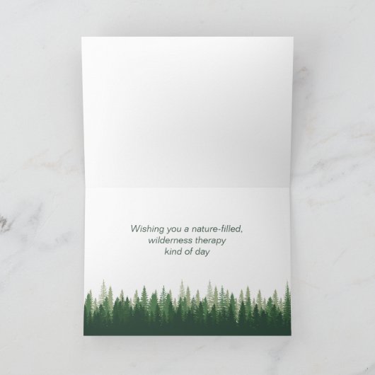 フレンド誕生日自然セラピーフォレストウィルダネス カード (内部)