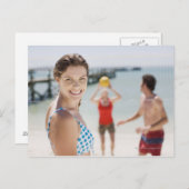 フレンド遊ズのバレーボールビーチ ポストカード (正面/裏面)