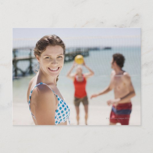 フレンド遊ズのバレーボールビーチ ポストカード (正面)