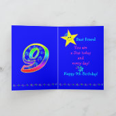 フレンド9位の誕生日スターズ・フォー・ガールズ カード (内部)