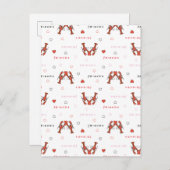 フレンド™ |あなたはのロブスターパターン インビテーションポストカード (正面/裏面)