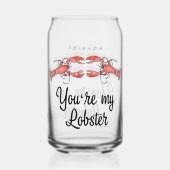 フレンド™ |あなたは私のロブスター水彩引用文 ガラス缶 (裏面)