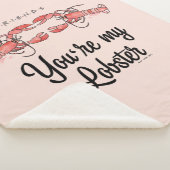 フレンド™ |あなたは私のロブスター水彩引用文 シェルパブランケット (3/4)