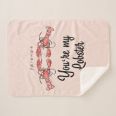 フレンド™ |あなたは私のロブスター水彩引用文 シェルパブランケット (正面(横))