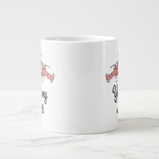 フレンド™ |あなたは私のロブスター水彩引用文 ジャンボコーヒーマグカップ (正面)