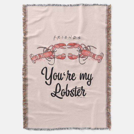 フレンド™ |あなたは私のロブスター水彩引用文 スローブランケット (正面縦)