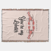 フレンド™ |あなたは私のロブスター水彩引用文 スローブランケット (正面)