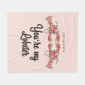 フレンド™ |あなたは私のロブスター水彩引用文 フリースブランケット (正面(横))