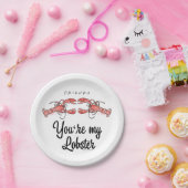 フレンド™ |あなたは私のロブスター水彩引用文 ペーパープレート (パーティー)