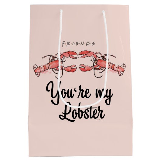 フレンド™ |あなたは私のロブスター水彩引用文 ミディアムペーパーバッグ (裏面)