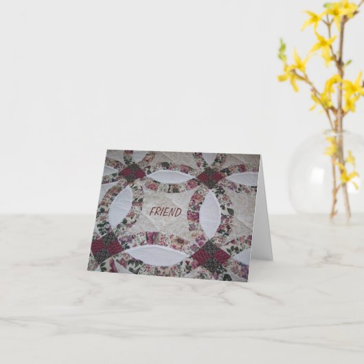 フレンド/キルト カード (黄色い花)