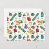 フレンド™ |クリスマスアイコンパターン インビテーションポストカード (正面/裏面)