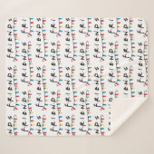 フレンド™ |クリスマスライトロゴ シェルパブランケット (正面(横))