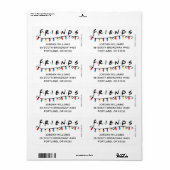 フレンド™ |クリスマスライトロゴ ラベル (フルシート)