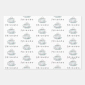 フレンド™ |コーヒーマグカップ水色 ラッピングペーパーシート (正面3)