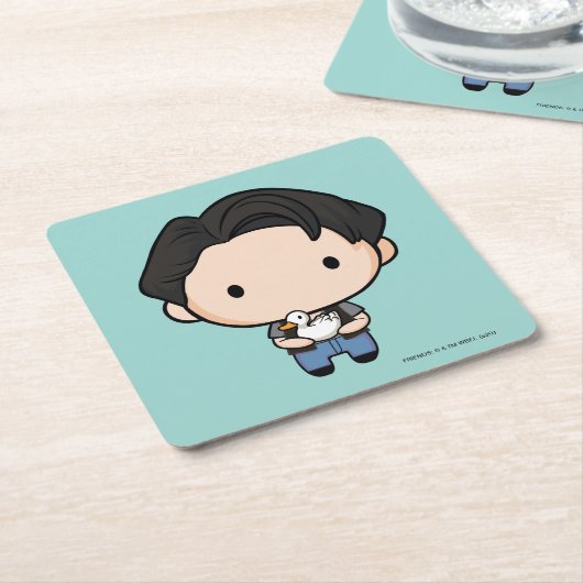 フレンド™ |ジョーイチビ（小さくかわいく書いた感じ） スクエアペーパーコースター (アングル)