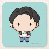 フレンド™ |ジョーイチビ（小さくかわいく書いた感じ） スクエアペーパーコースター (正面)