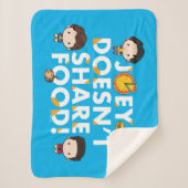フレンド™ |ジョーイ共有チビ（小さくかわいく書いた感じ） シェルパブランケット (正面)