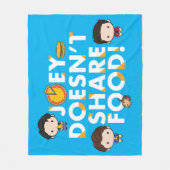 フレンド™ |ジョーイ共有チビ(小さくかわいく書いた感じ) フリースブランケット (正面)