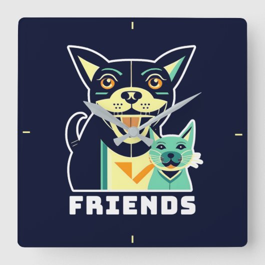 フレンド スクエア壁時計 (正面)